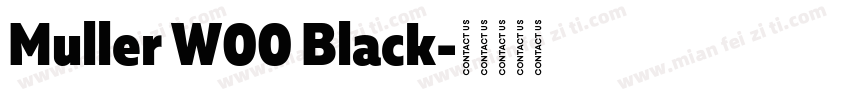 Muller W00 Black字体转换